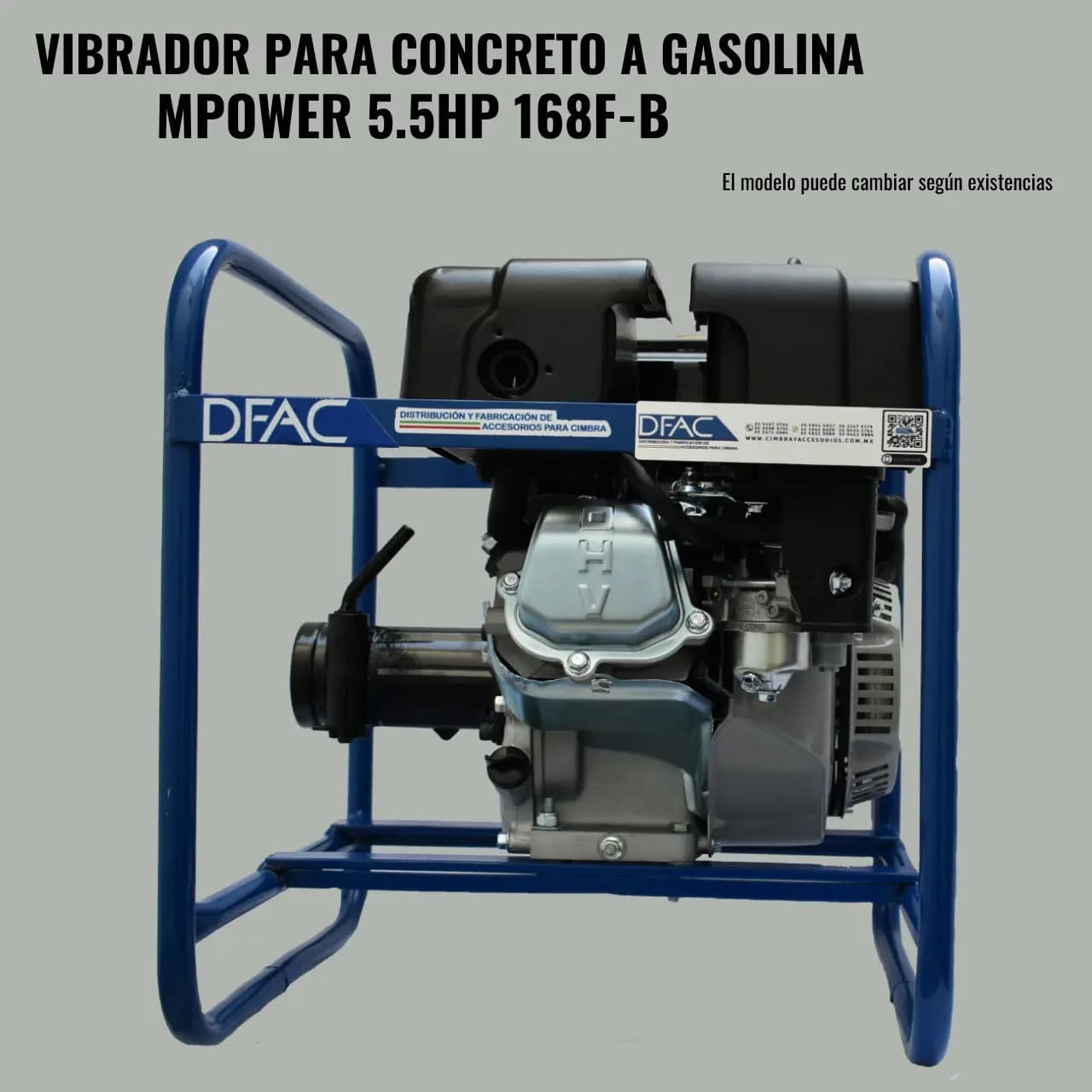Vibrador para Concreto a Gasolina MPOWER: potencia y eficiencia para trabajos de construcción